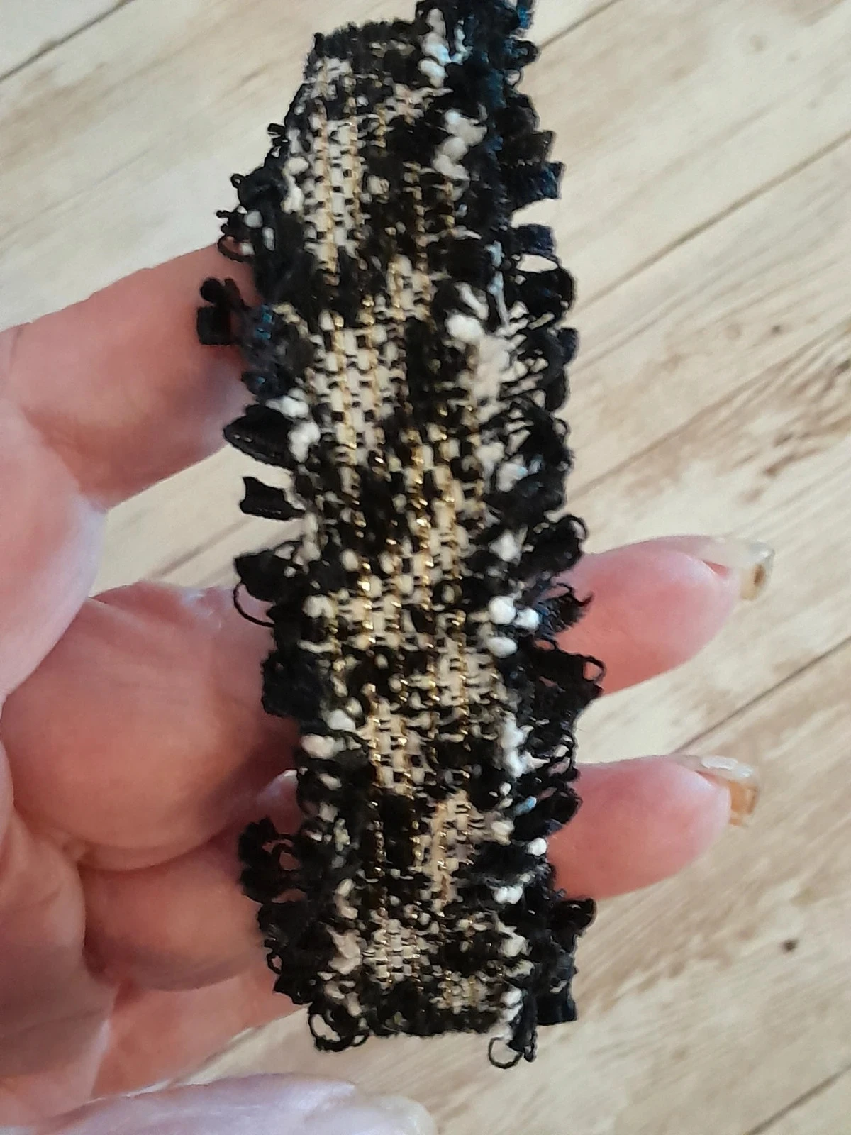 Arco para o cabelo, salpicado, cor preto e branco – photo 2